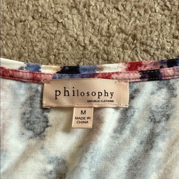 Philosophy Women Blouse 3/4 sleeves Rushed Bohemian Floral multicolor - medium - Picture 3 of 3